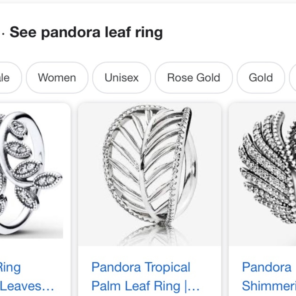 pandora tropical palm ring